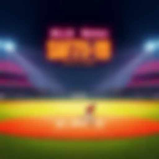 A baseball field with a scoreboard showing a hopeful message for bettors after a tough day