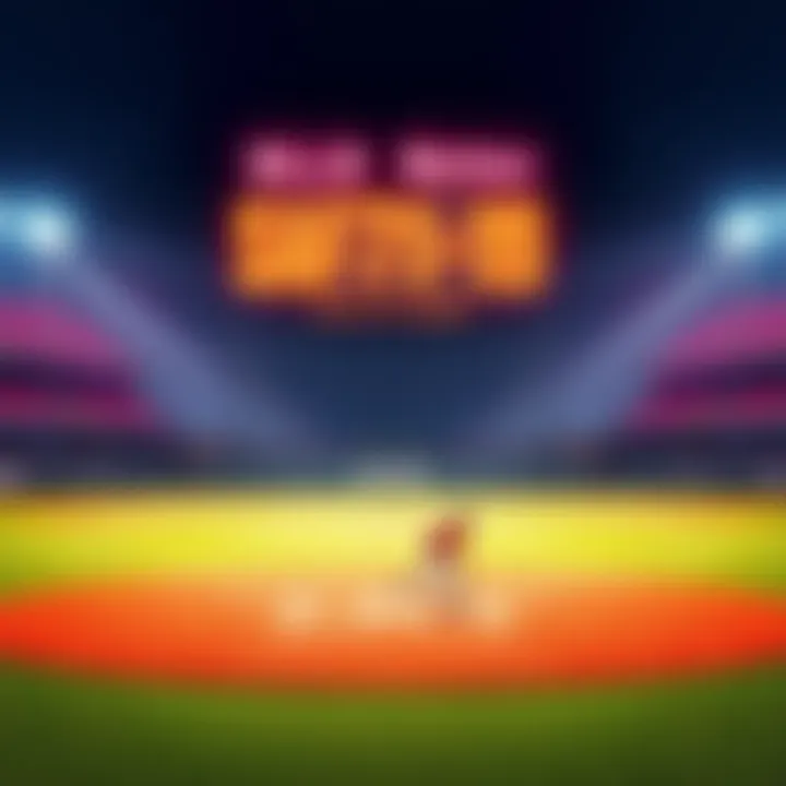 A baseball field with a scoreboard showing a hopeful message for bettors after a tough day