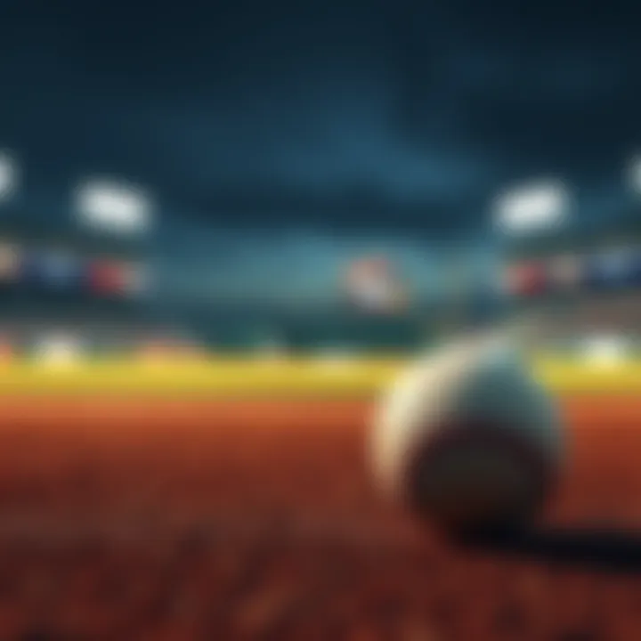 A baseball field with players, representing low winnings in MLB betting tips.