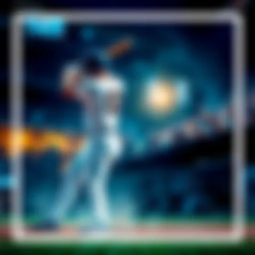 A baseball player hitting a home run while fans cheer in the background