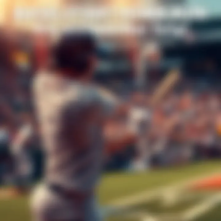A player swings a bat and hits a baseball into the air during a game