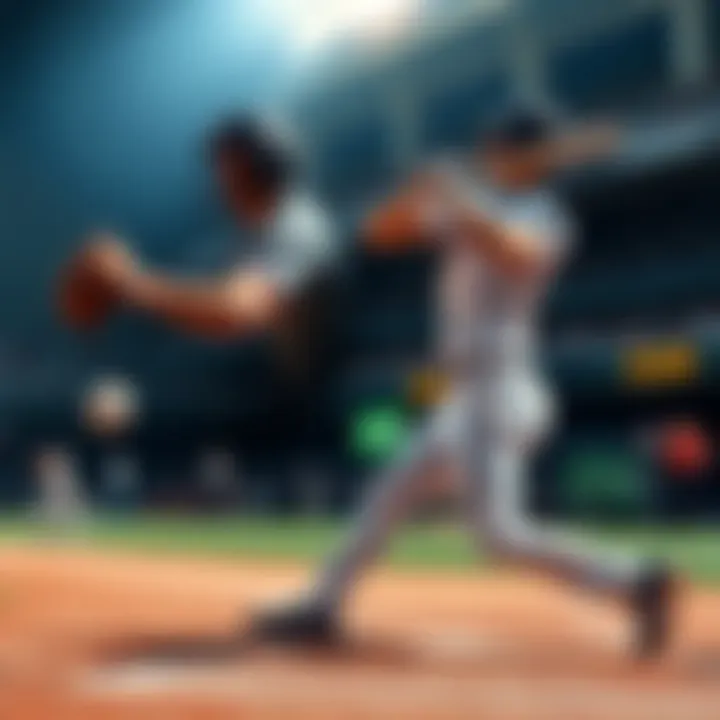 A baseball player swings a bat during the first inning of a game, aiming for a home run, illustrating the potential for high gains in betting.