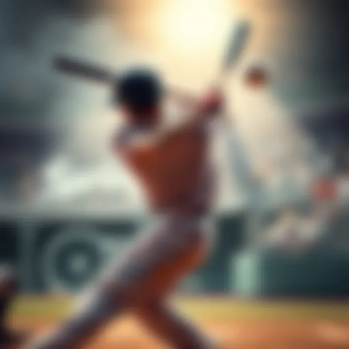 A baseball player swings a bat hitting a ball in the air, representing the Home Run Jackpot.