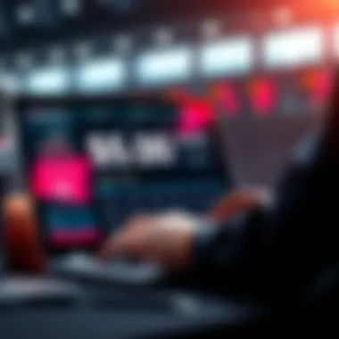 Basketball betting options A person analyzing basketball betting options on a laptop with a focus on a $5,000 Spurs futures ticket.