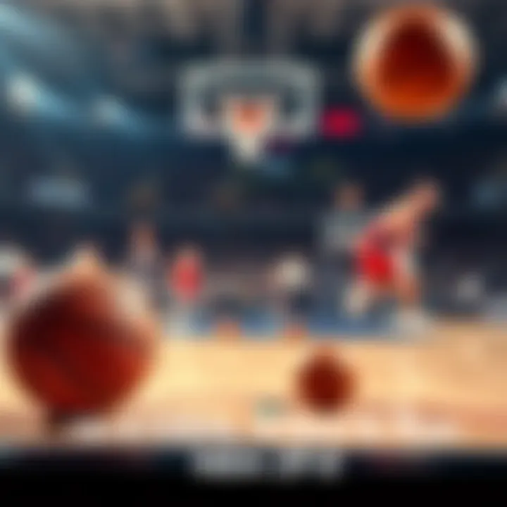 A graphic showing a successful betting strategy with basketball imagery and a winning record