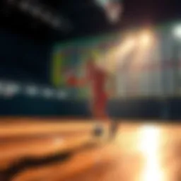 Basketball Betting Tips A basketball player dribbling the ball on a court with betting odds in the background.