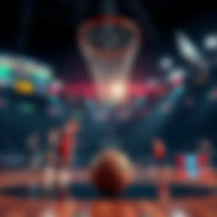 Visual representation of different betting odds for various basketball games, highlighting the differences between major and minor matches.