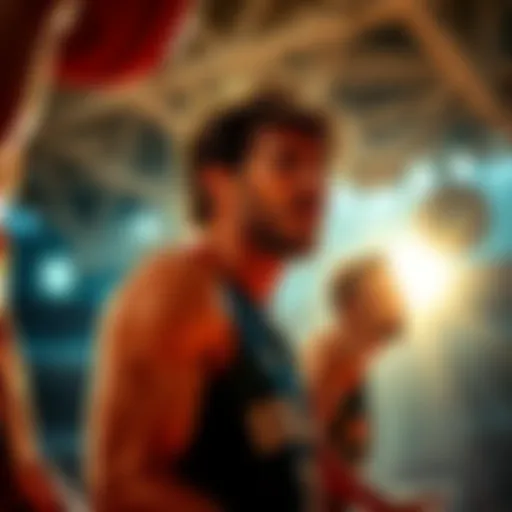 Players competing in a basketball game under bright sunlight and high temperatures, showing sweat and intensity