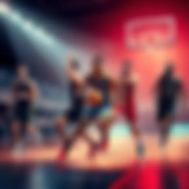 SGA, Kon, and Pritchard playing basketball, showcasing strong teamwork and skills on the court