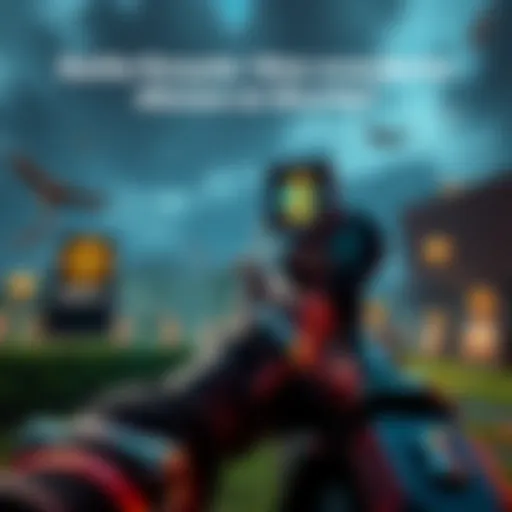A character in a Battle Royale game aiming at a target with a scoreboard showing bounty points