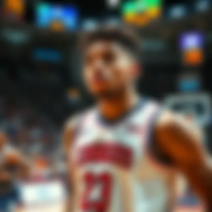 Bennedict Mathurin in action Bennedict Mathurin playing basketball during a game and looking frustrated after a late stat correction cost him a rebound