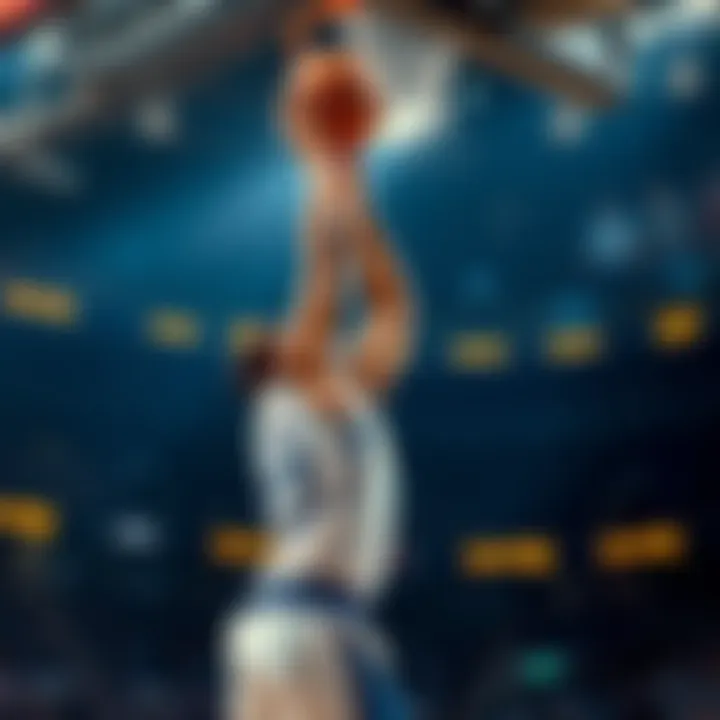 Bennedict Mathurin attempts a three-point shot during an NBA game