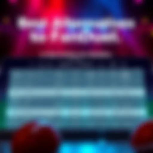 A comparison chart displaying various betting platforms and their features as alternatives to FanDuel