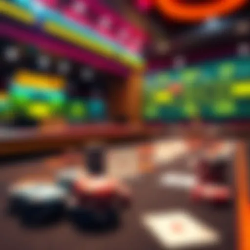 A vibrant image showing a gaming table with chips and cards, symbolizing deposit bonuses in an online casino.
