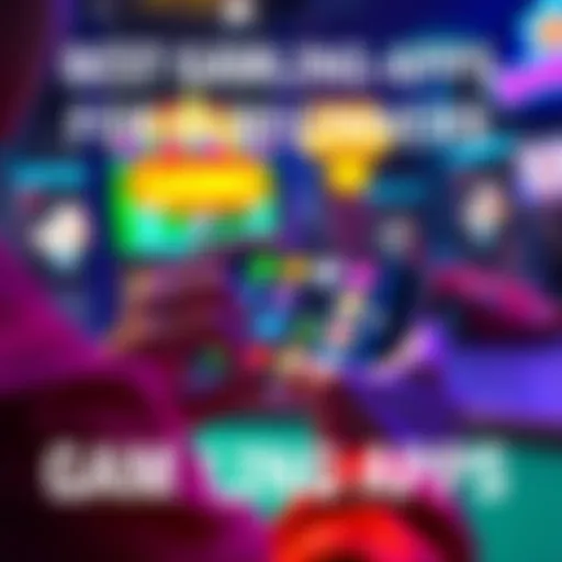 A person using a smartphone to explore gambling apps with colorful icons on the screen