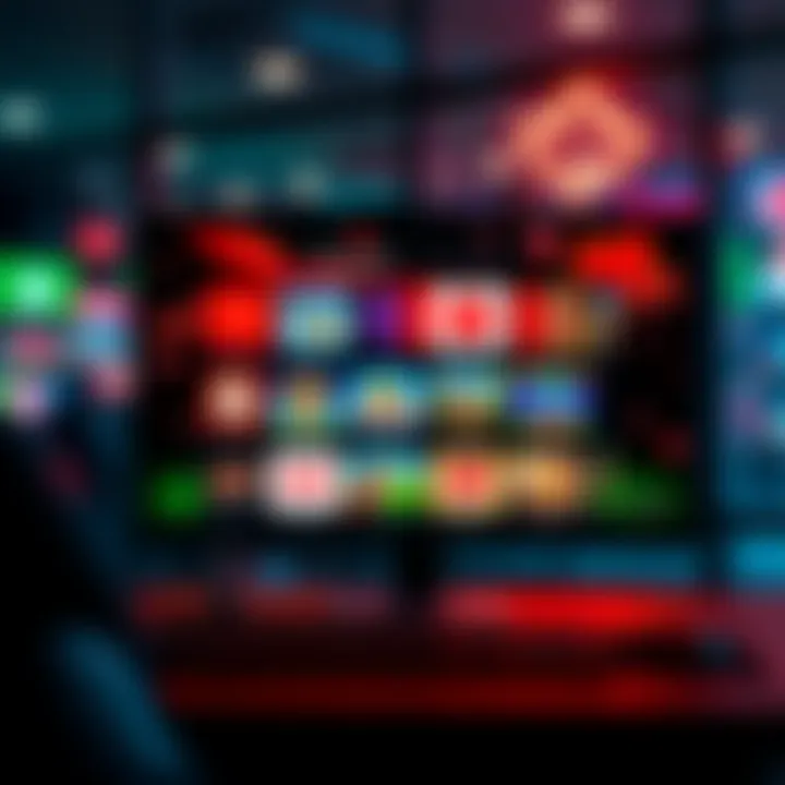 A computer screen displaying various online casino games with Canadian symbols