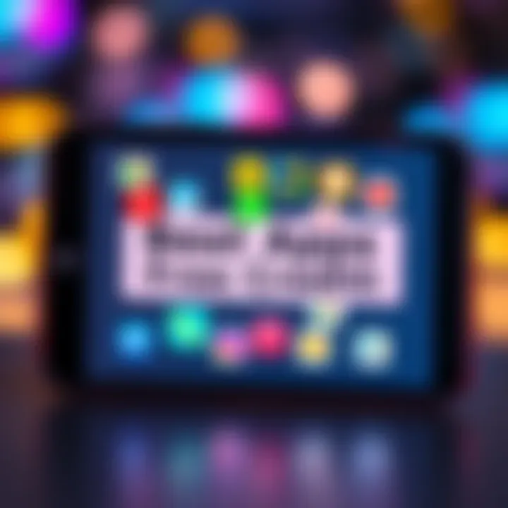 A smartphone displaying various app icons with a banner showing free credits available.