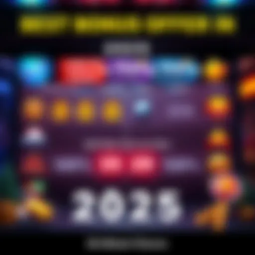 A comparison chart showing various bonus offers for 2025 with clear labels and attractive visuals.