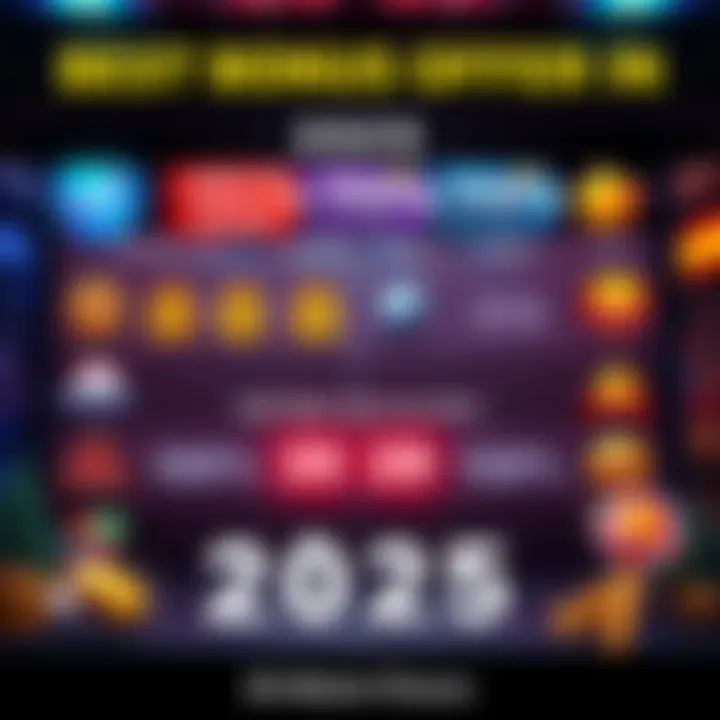 A comparison chart showing various bonus offers for 2025 with clear labels and attractive visuals.
