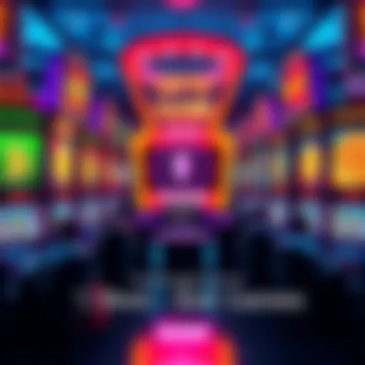 A collection of colorful online slot machines featuring crypto symbols like Bitcoin and Ethereum, with players enjoying their experience.
