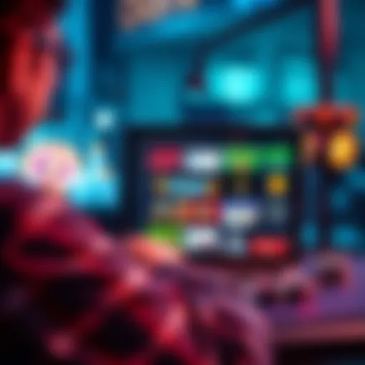 A person looking at a laptop with various gambling sites displayed, ready to start betting.