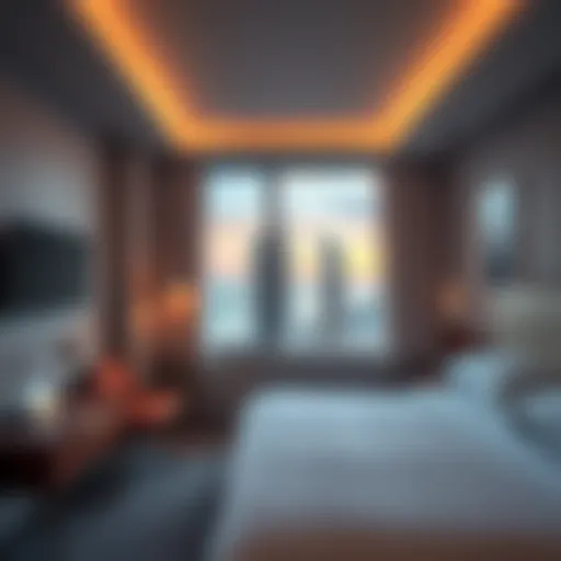 A cozy hotel room with a view of Atlantic City, perfect for first-time visitors.