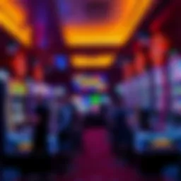 A vibrant casino scene with people enjoying various games and slot machines, focusing on New Zealand players in 2025.