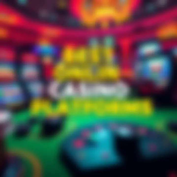 An overview of popular online casino platforms with gaming interfaces and symbols