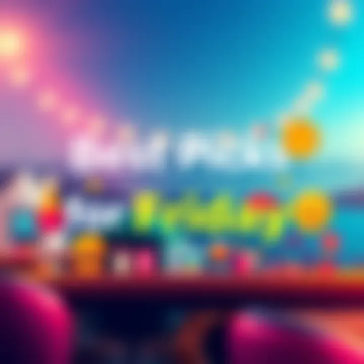 A vibrant graphic showcasing top weekend suggestions with icons representing fun activities, food, and relaxation.