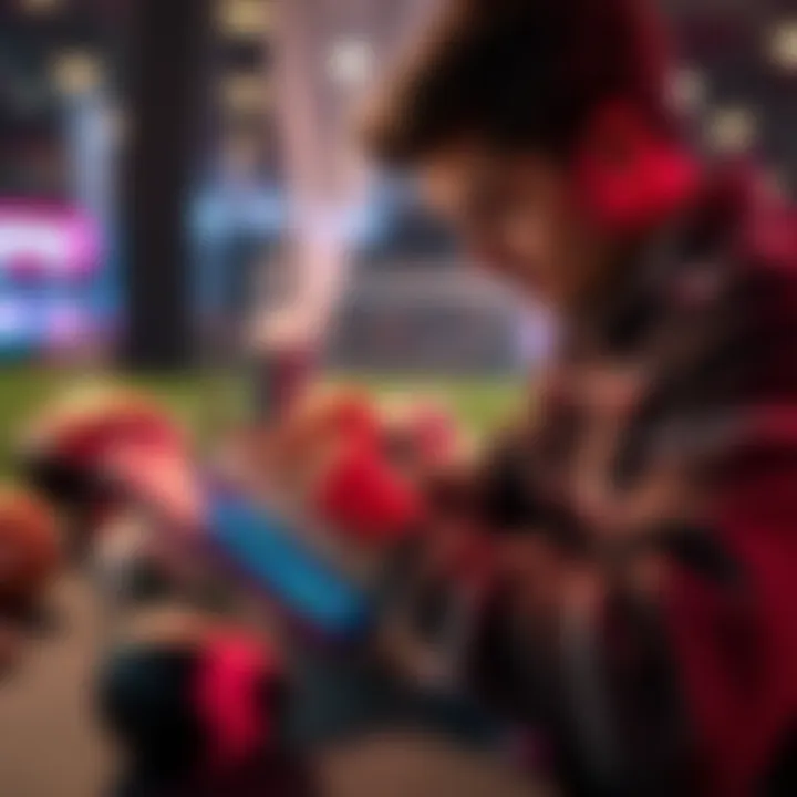 Best Sports Betting Tips A person analyzing sports betting odds on a tablet with sports equipment around