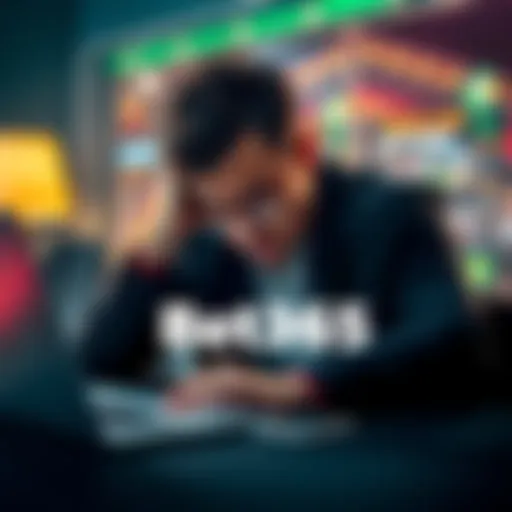A person frustrated while trying to access their bet365 account on a laptop in Italy