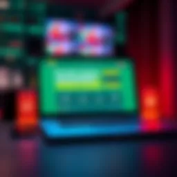 A laptop screen displaying the Bet 365 registration page with Ontario location options.