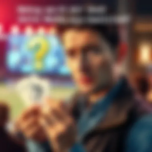 A person looking confused while holding betting slips in one hand and a question mark over their head.