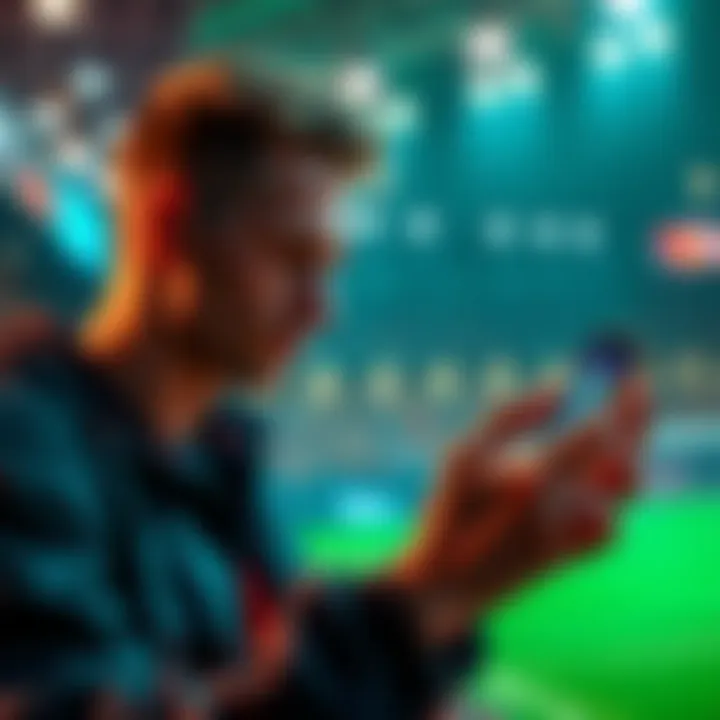 BetMGM Betting Challenge A person looking at betting odds on a smartphone while considering a small wager at BetMGM.
