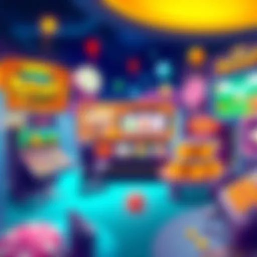 A vibrant illustration showcasing Betsoft's gaming interface with engaging graphics and reliable math models