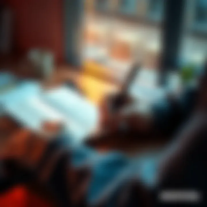 A person planning their day with a notebook and pen, focusing on setting goals for better decisions tomorrow.