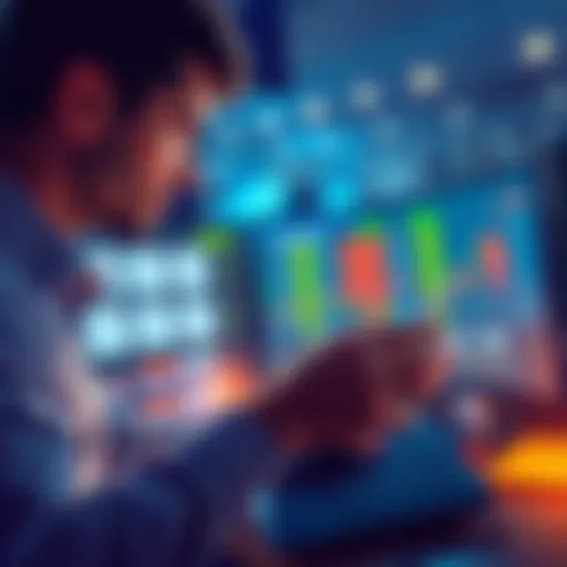 Betting Strategy Illustration A person analyzing betting odds on a computer, considering safe betting options