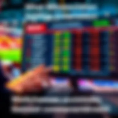 A person typing comments on a computer screen displaying betting odds and opportunities