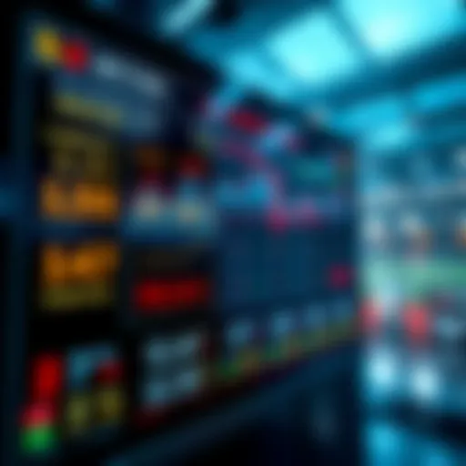 A graphic showing sports betting odds and statistics on a digital display