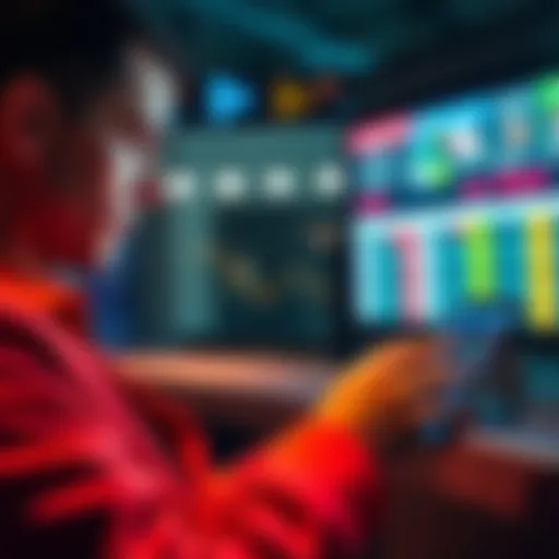 A person analyzing betting odds on a digital device, contemplating a low-risk wager for high rewards.