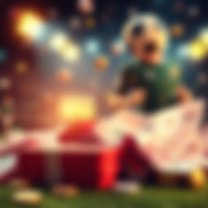 A graphic showing successful betting strategies with symbols of money and charts