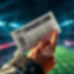 A person holding a betting slip with a focus on a parlay bet for quick cash