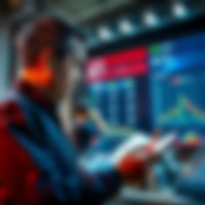 A person looking at betting odds and making notes on a notepad, considering different betting strategies.