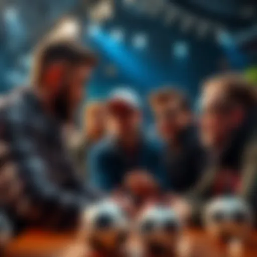 A group of football fans discussing their betting strategies for the upcoming World Cup 2026, with a focus on live betting during knockout rounds.