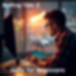 A beginner looking at a computer screen with betting strategies and tips displayed