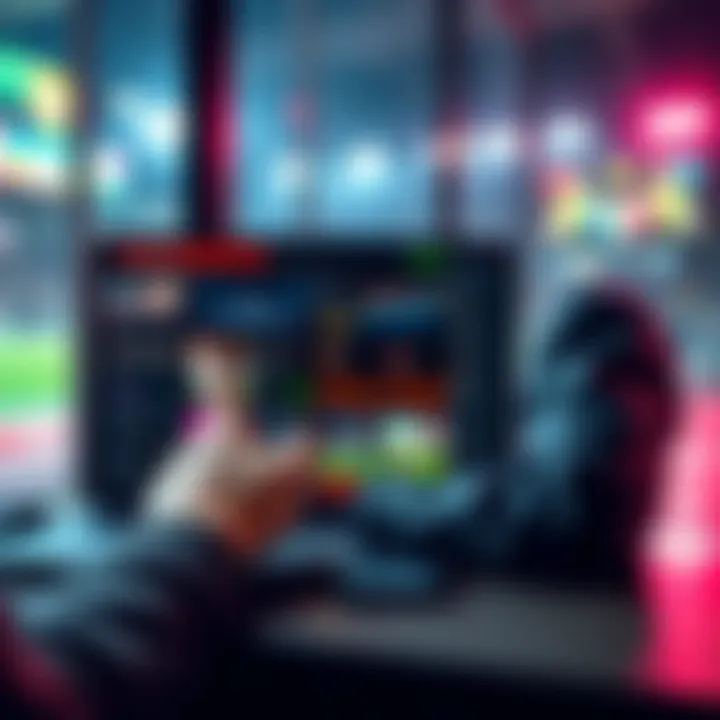 Person analyzing various betting options for sports games on a laptop