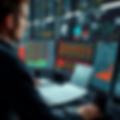 A person analyzing sports betting odds on a computer, surrounded by charts and notes.