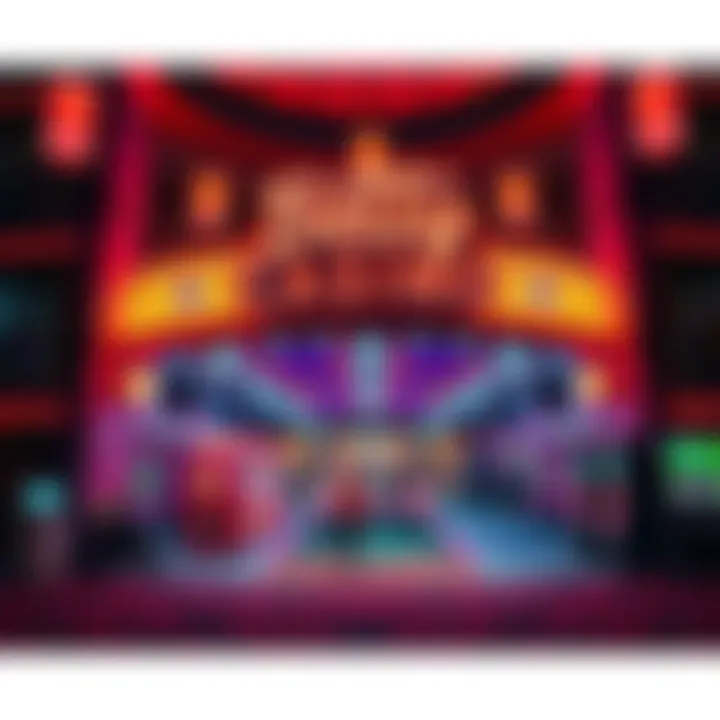 A view of the colorful entrance of Betty Casino in Ontario, showcasing bright lights and gaming signs.