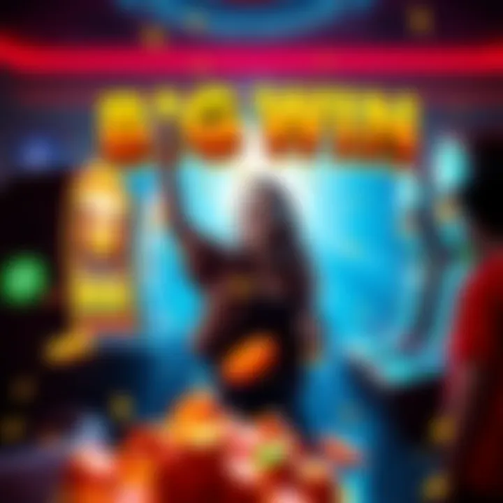 A player celebrating a large win of 354 times their bet at the slot machine in Caesars Republic, Lake Tahoe.