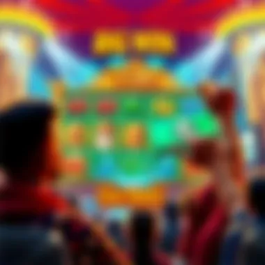 A player celebrating a massive win on the Zeus vs Hades slot game, showcasing a bright screen with winning symbols and a cash prize displayed.